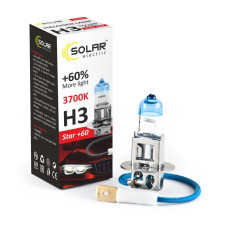 Автолампа галогенная Solar Starlight + 60% / H3 / 55W / 12V / 1 шт (1233)