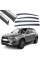 Дефлектори вікон вітровики Benke для Mitsubishi ASX 2010- Хром Молдинг Нержавіюча сталь 3D (BMTJX1323-W/S)