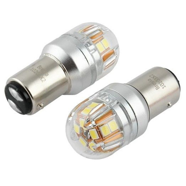 LED автолампа Brevia Spower 12/24V P21/5W 330Lm 15x2835SMD CANbus BAY 15d 2 шт (10203X2)