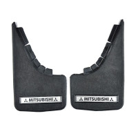 Бризковики малі Elegant для Mitsubishi Серебренн. напис,м'яка структурна гума Mud-Flaps 2 шт