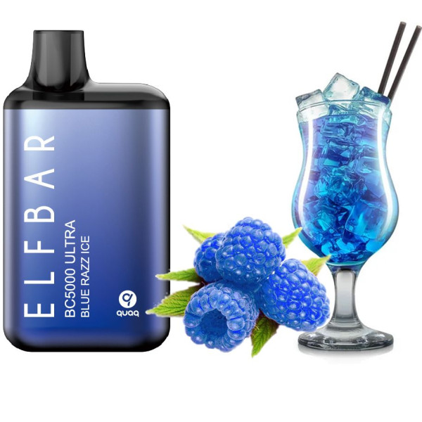 Elf Bar BC5000 Ultra POD 5% Blue Razz Ice Синя Малина Лимонад Лід (Підряджається)