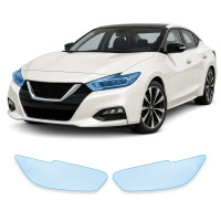 Антигравийная защитная бронепленка по лекалам для Nissan Maxima A36 2016-2018 - оптика (фары и ПТФ)