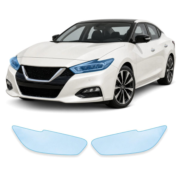 Антигравийная защитная бронепленка по лекалам для Nissan Maxima A36 2016-2018 - оптика (фары и ПТФ)