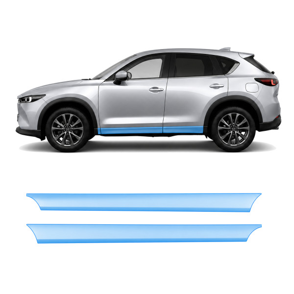 Антигравійна захисна бронеплівка за лекалами для Mazda CX-5 KF facelift 2022- нижня зона кузова пороги
