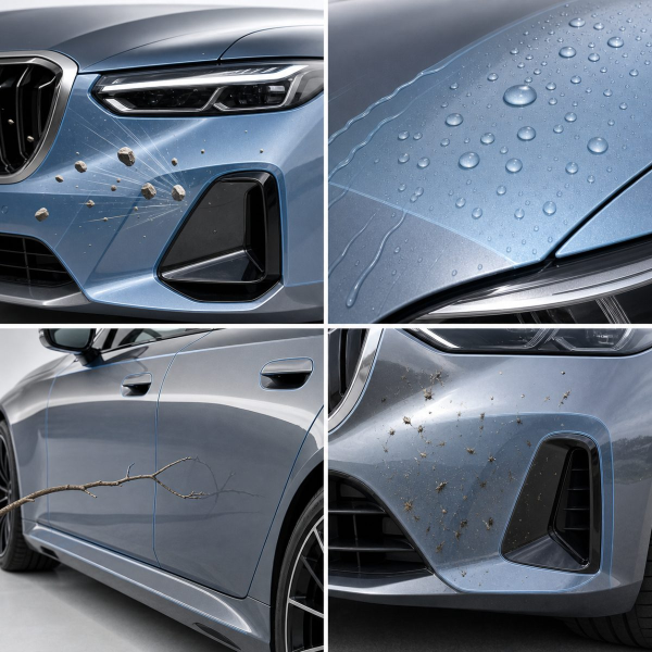 Антигравийная защитная бронепленка по лекалам для BMW M5 G90 2024- задние фонари стопы