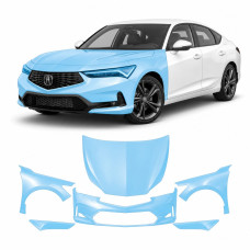 Антигравийная защитная бронепленка по лекалам для Acura Integra V 2023 - передняя часть авто (капот бампер фары крылья)