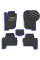 Килимки в салон EVA для Mitsubishi Pajero Sport II 2008- з підп'ятником Чорні-Синій кант 5 шт