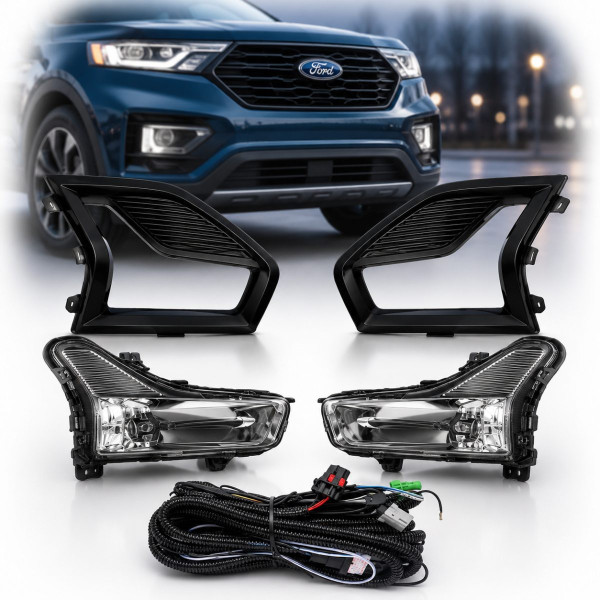 LED Протитуманні фари для Ford Fusion 2019-12V 9W з проводкою Комплект (OEM: LH - KS7Z-15201-B RH - KS7Z-15200-B) (FD-9005-LED)