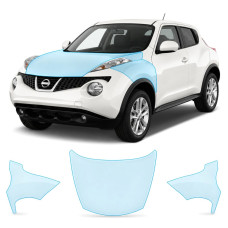 Антигравійна захисна бронеплівка за лекалами для Nissan Juke F15 2010-2019 - капот і передні крила