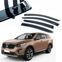 Дефлекторы окон ветровики HIC для Kia Sorento 2015-2020 (K42)