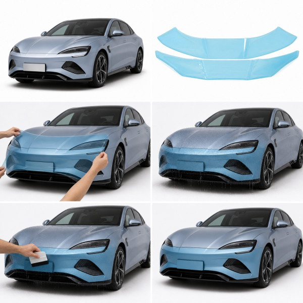 Антигравийная защитная бронепленка по лекалам для BYD Seal I 2022-2024 - полный кузов