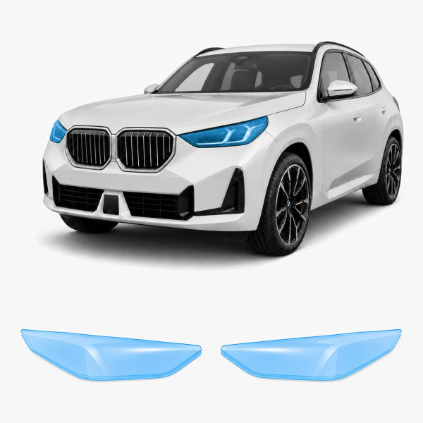 Антигравийная защитная бронепленка по лекалам для BMW X3 G45 2024- оптика (фары и ПТФ)