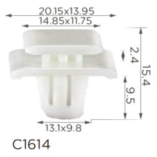 Клипса крепления молдинга двери HONDA ACURA (75315S9A004 75315-S9A-004 75315-STK-A01 75315STKA01 15764) C1614