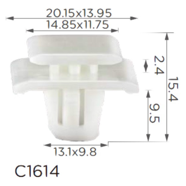 Кліпса кріплення молдингу двері HONDA ACURA (75315S9A004 75315-S9A-004 75315-STK-A01 75315STKA01 15764) C1614
