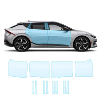 Антигравийная защитная бронепленка по лекалам для Kia EV6 - 2021-2024 - зоны дверей и стойки окон