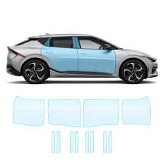 Антигравийная защитная бронепленка по лекалам для Kia EV6 - 2021-2024 - зоны дверей и стойки окон