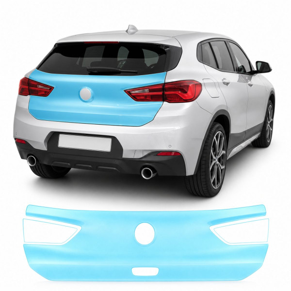 Антигравийная защитная бронепленка по лекалам для BMW X2 F39 2018-2023 - зона крышки багажника