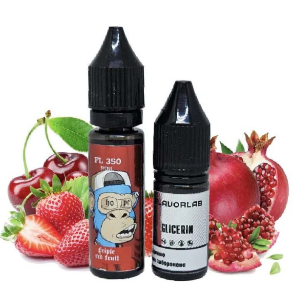 Жидкость Самозамес Flavorlab FL350 Mini 15ml Triple red fruit Арбуз Клубника Вишня