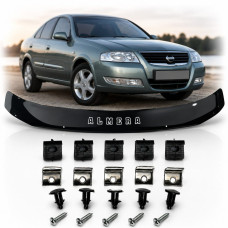 Дефлектор капота мухобойка Nissan Almera Classic (B10) 2006- Євро Кріплення Vip Tuning (NS01)