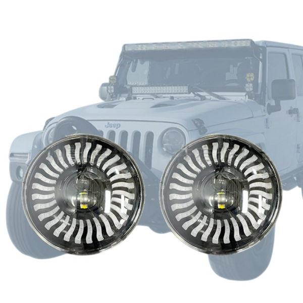 Фара LED ВАЗ 2101 2121 ГАЗ УАЗ іномарки мото 7 дюймів 60W 175х175х80 мм ближнє та дальнє світло 1 шт
