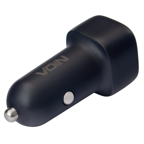 Автомобильное зарядное устройство VOIN 38W, 1USB QC3.0 18W + 1PD 20W, 12/24V (C-36213)