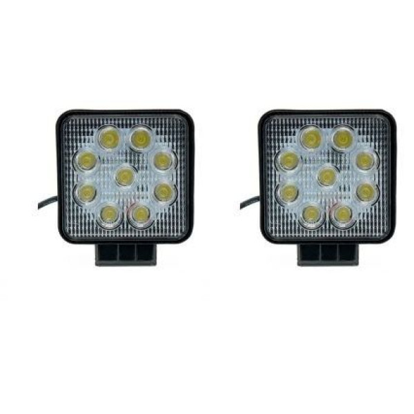 Додаткова LED фара 27W (3W*9) 10-30V 82x80x30 mm Ближній (87 27W) 1 шт