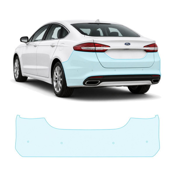 Антигравийная защитная бронепленка по лекалам для Ford Mondeo V 2014-2019 - задний бампер