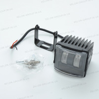 Світлодіодна додаткова LED фара Прямокутна / Лінзована 80х75х70 mm / 30W / 15W * 2 / 10-30V / 1 шт