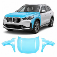 Антигравийная защитная бронепленка по лекалам для BMW X1 U11 2022- капот и передние крылья