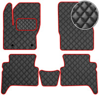 Коврики в салон для Ford C-Max 2003-2010 Экокожа Красные 5 шт (Rombus)