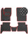 Коврики в салон для Ford C-Max 2003-2010 Экокожа Красные 5 шт (Rombus)