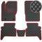 Коврики в салон для Ford C-Max 2003-2010 Экокожа Красные 5 шт (Rombus)