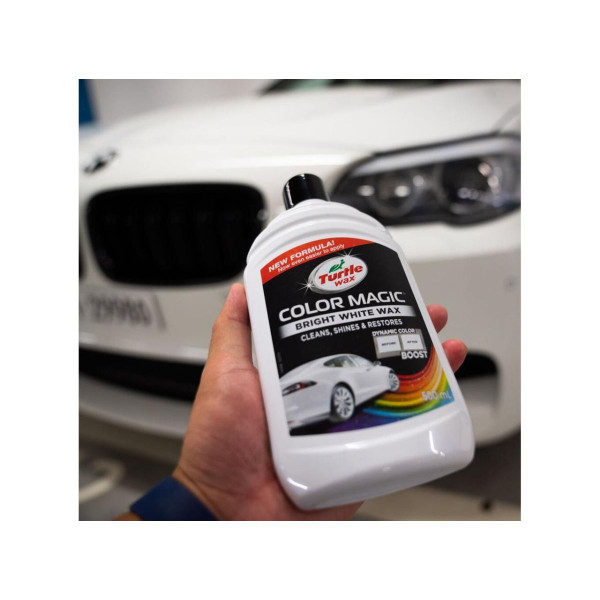 Белый полироль с тефлоном для кузова Turtle Wax Color Magic PTFE 500 мл