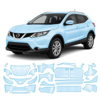 Антигравийная защитная бронепленка по лекалам для Nissan Qashqai J11 2014-2017 - полный кузов
