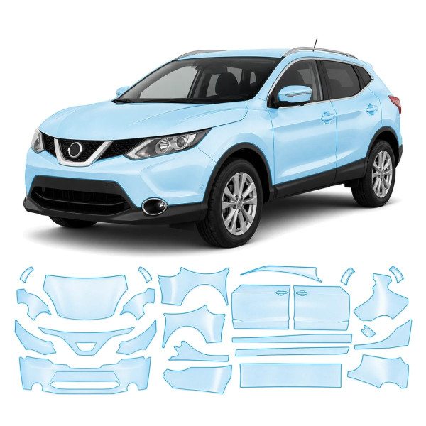 Антигравийная защитная бронепленка по лекалам для Nissan Qashqai J11 2014-2017 - полный кузов