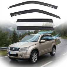 Дефлекторы окон ветровики Suzuki Grand Vitara II 5d 2005- Скотч 3M Voron Glass
