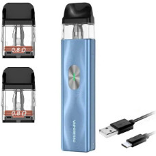 Багаторазовий Pod-Набір Vaporesso Xros 4 Mini 1000mAh 2 мл (Картриджів 0.8 ОМ 3 шт) Ice Blue Синій