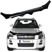 Дефлектор капота мухобойка HIC для Hyundai Tucson 2004-2012 Оригінал (FH-HY12)