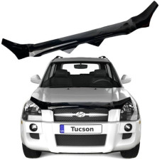 Дефлектор капота мухобойка HIC для Hyundai Tucson 2004-2012 Оригінал (FH-HY12)