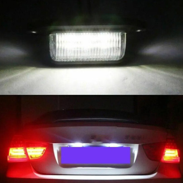 LED Підсвічування Номери універсальні Thoc Auto 12/24V 6 LED 2 шт Чорна (4382)