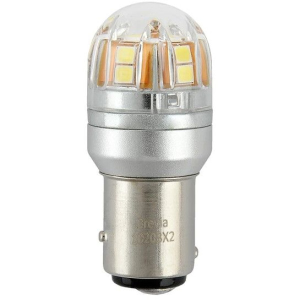 LED автолампа Brevia Spower 12/24V P21/5W 330Lm 15x2835SMD CANbus BAY 15d 2 шт (10203X2)