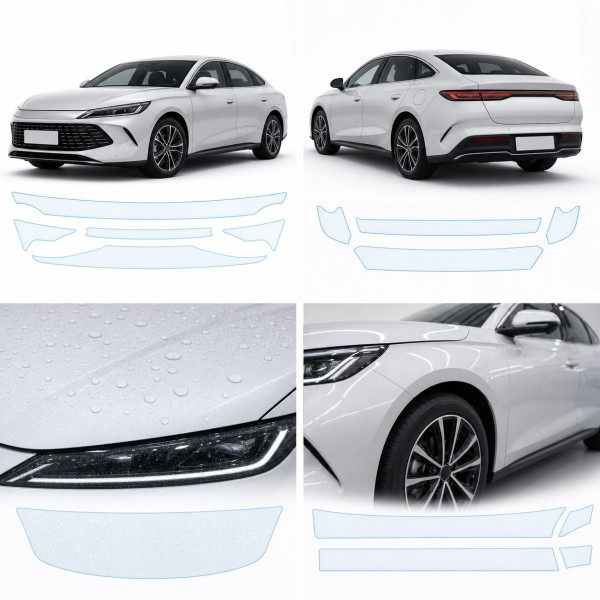 Антигравійна захисна бронеплівка за лекалами для BYD Qin L (Seal 06 / Seal 6 DM-i) I 2024- дзеркала