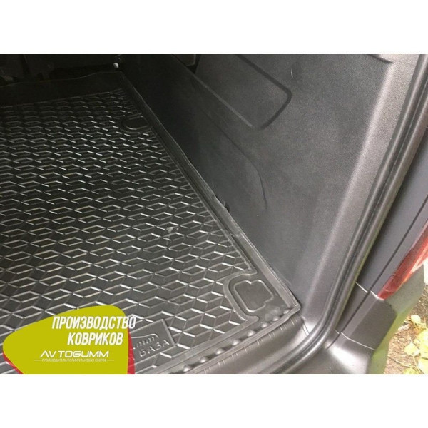 Автомобильный коврик в багажник Peugeot Rifter 2019-/Citroen Berlingo 2019- длинная база / Резиновый