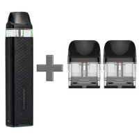 Многоразовый Pod-Набор Vaporesso Xros 3 Mini 1000mAh 2 мл (Картриджей 1 ОМ 3 шт) Black Черный