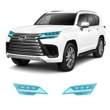 Антигравійна захисна бронеплівка за лекалами для Lexus LX J300 2021- оптика (фари та ПТФ)