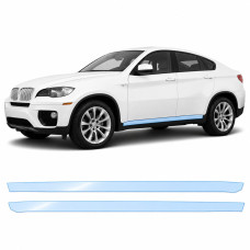 Антигравийная защитная бронепленка по лекалам для BMW X6 E71 2008-2014 - нижняя зона кузова пороги