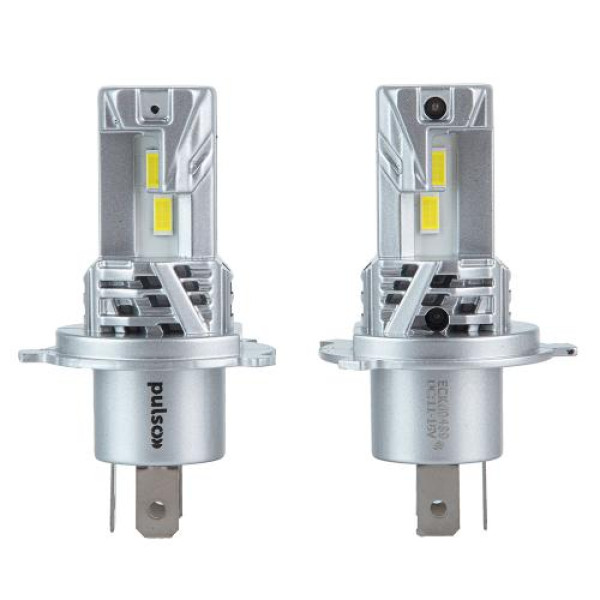 LED лампы для авто Pulso M6 H4 LED-chips 7535 9-18V 2x28w 6000Lm 6500K