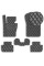 Килимки у салон для BMW X3 (Е-83) 2003-2010 Екошкіра с подпятником Чорні 5 шт (Rombus)