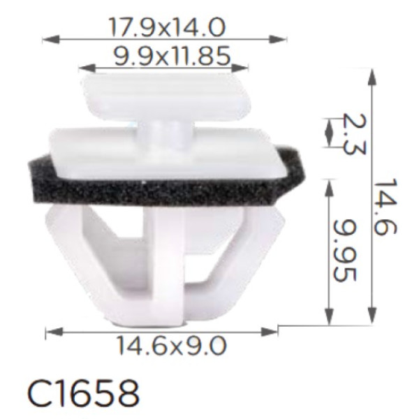 Клипса крепления молдинга HYUNDAI (8775835010) C1658