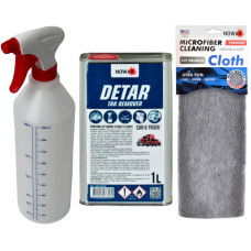 Набір професійний для очищення бітумних пятен та смол Nowax Detar Tar Remover 1 л (NX01191) 3 шт